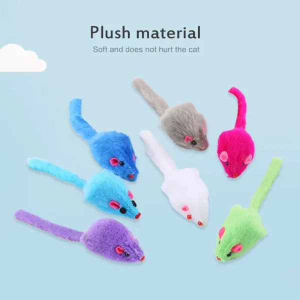 10Pcs Random Cat Mouse Simulation False Cat Mice Toy For Kitten Interactive Toys