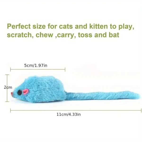 10Pcs Random Cat Mouse Simulation False Cat Mice Toy For Kitten Interactive Toys