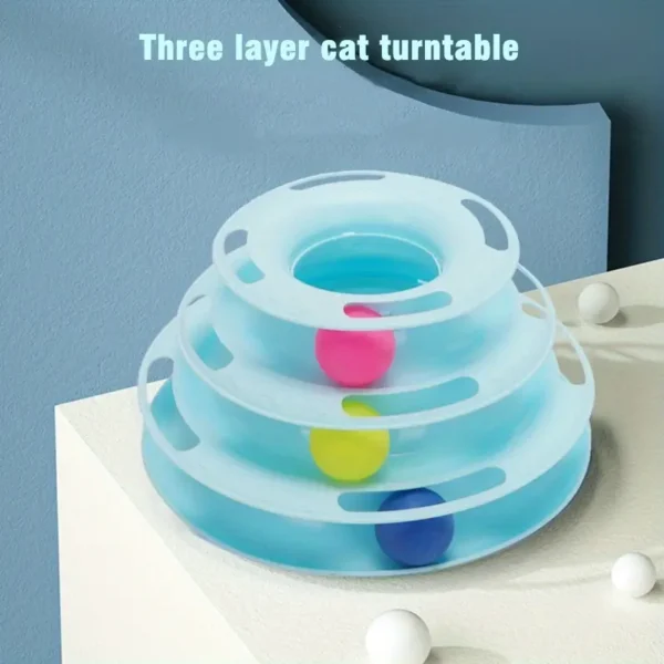 Pet cat toy Three-layer ball cat Turntable