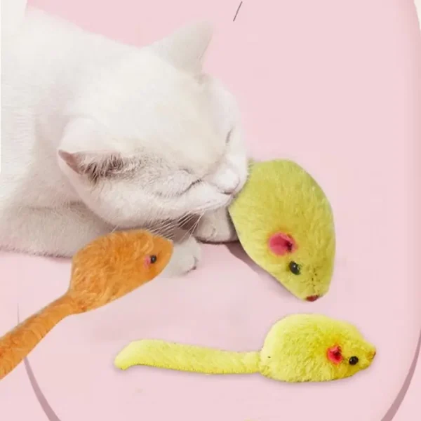 10Pcs Random Cat Mouse Simulation False Cat Mice Toy For Kitten Interactive Toys