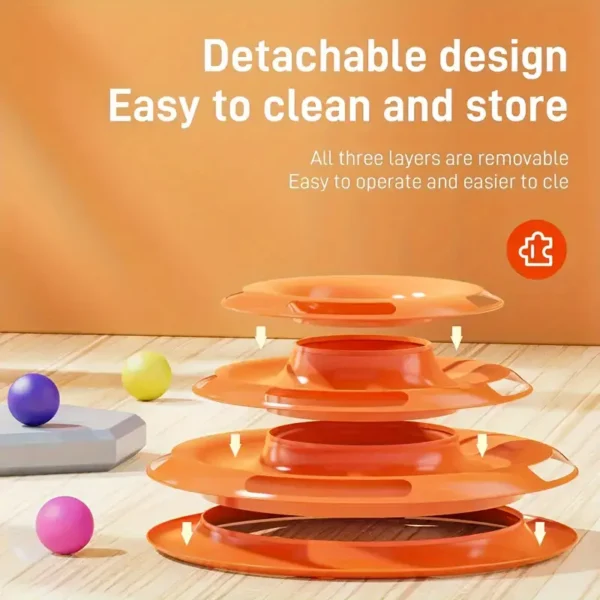 Pet cat toy Three-layer ball cat Turntable