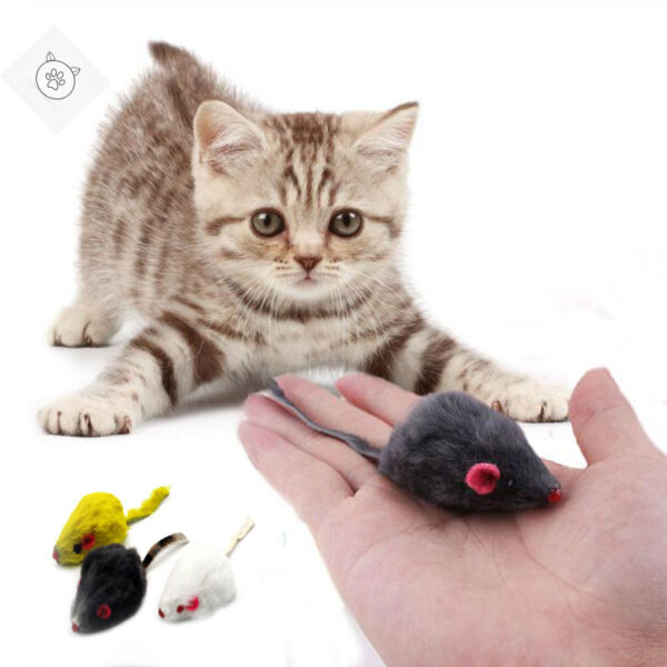 10Pcs Random Cat Mouse Simulation False Cat Mice Toy For Kitten Interactive Toys