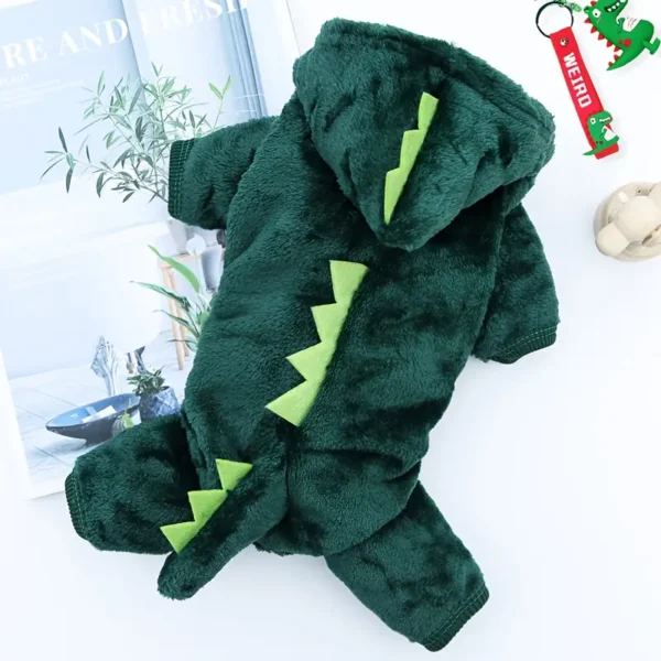 1pc warm four legged dinosaur dog apparel for autumn and winter season.