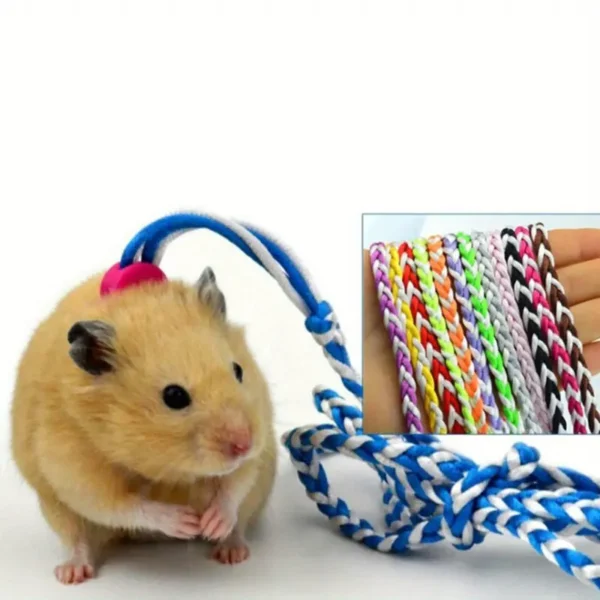 1pc adjustable small pets harness and leash for hamsters, chinchillas, rabbits, guinea pigs, & squirrels!