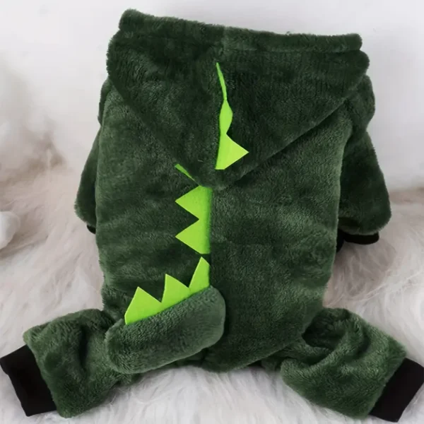 1pc warm four legged dinosaur dog apparel for autumn and winter season.