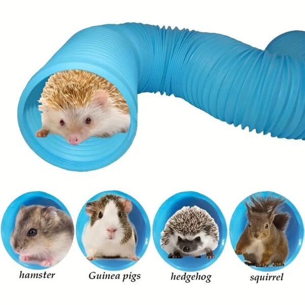 1pc expandable small pets tunnel toy for hamsters, chinchillas, guinea pigs, dutch pigs, & more!