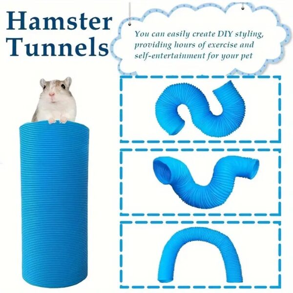 1pc expandable small pets tunnel toy for hamsters, chinchillas, guinea pigs, dutch pigs, & more!