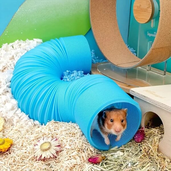 1pc expandable small pets tunnel toy for hamsters, chinchillas, guinea pigs, dutch pigs, & more!