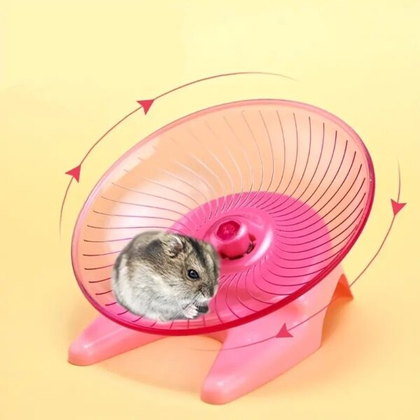 durable flying disc & running exercise wheel toy for hamster, chinchillas, guinea pigs, dutch pigs, & more!