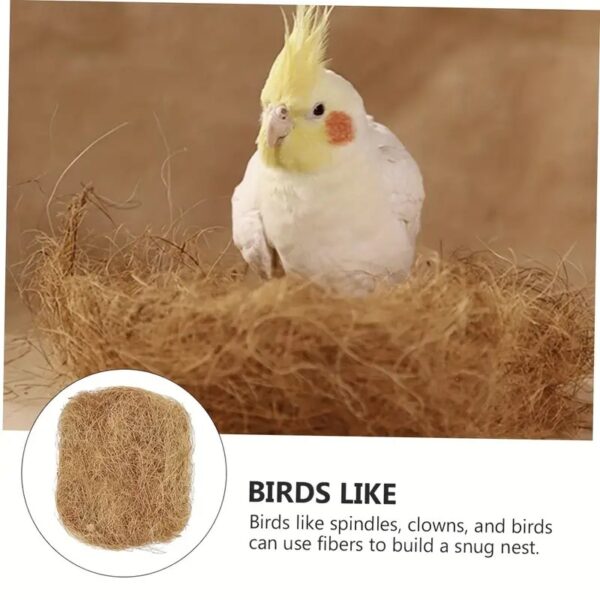 1pc Natural Coconut Fiber for Bird Nests, Ideal Nesting Material for Soft Bedding for Small Birds and Eggs