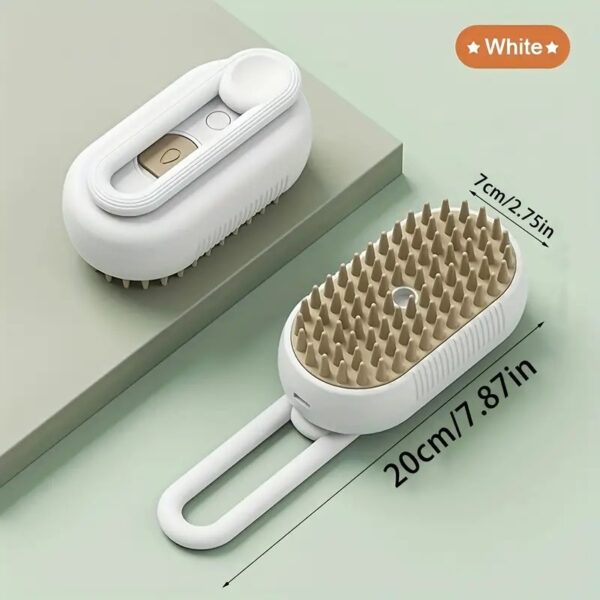 3 in 1 usb rechargeable steamy brush and massaging comb for cats grooming & hair removal!