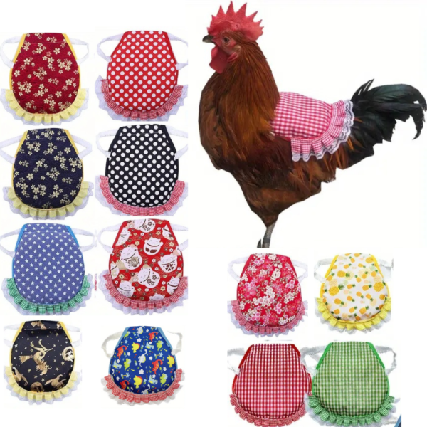 comfortable & safe poultry printed protector saddle for chicken to protects hens from feather loss and injury!