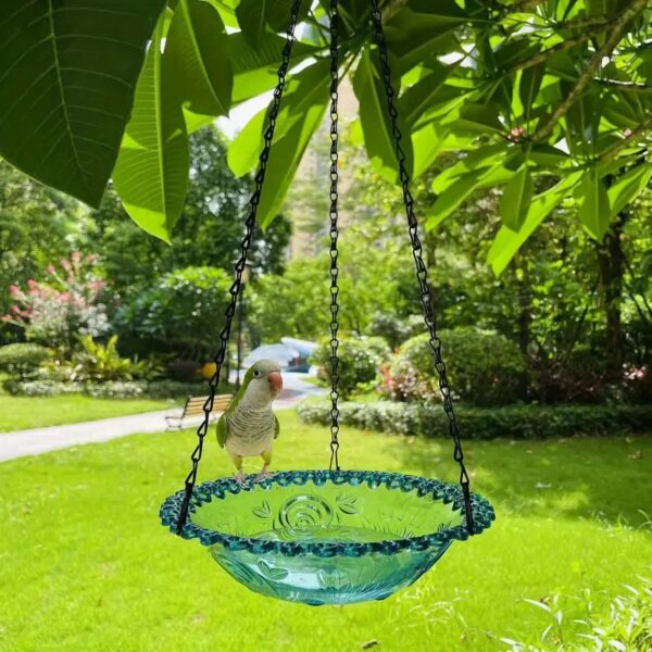 hanging flower shaped outdoor bird feeder & birdbath perfect for cage, yard, farm, & garden!