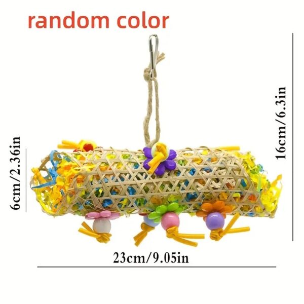 3pcs random color birds shredded paper & rattan ball toy for parrots, budgerigar, peony, cockatiel, & more!