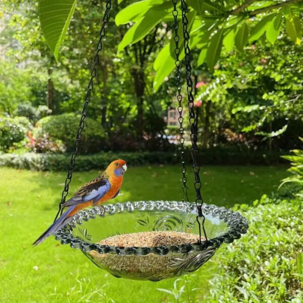 hanging flower shaped outdoor bird feeder & birdbath perfect for cage, yard, farm, & garden!