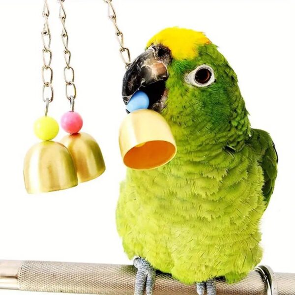 Alloy Steel Hanging Bird Bell Toys For Parrots, Cockatiels, Parakeets, Lovebirds, & More!