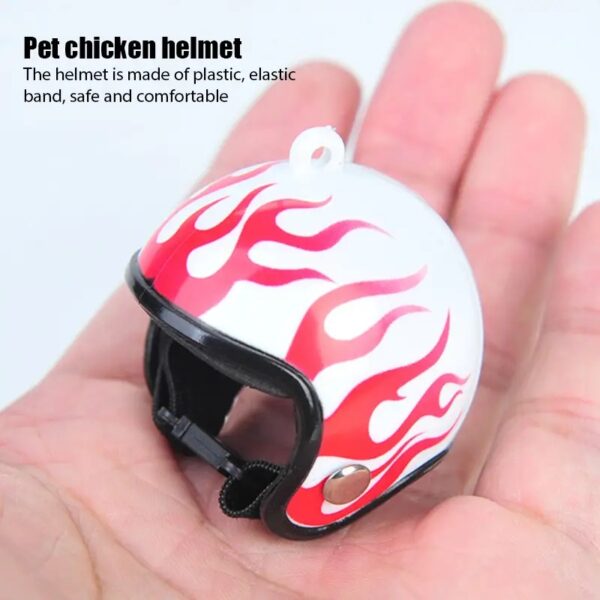 rainproof printed safety helmet for chickens, perfect pet protective equipment for hens, roosters, ducks & other feather friend!