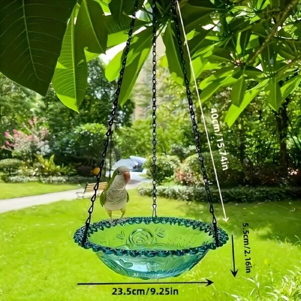 hanging flower shaped outdoor bird feeder & birdbath perfect for cage, yard, farm, & garden!