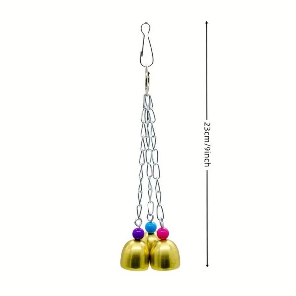 Alloy Steel Hanging Bird Bell Toys For Parrots, Cockatiels, Parakeets, Lovebirds, & More!