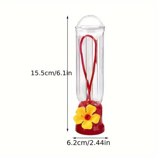 4Pcs/Pack Mini Hummingbird Feeders for Bird Nest Comes With Red String & Shepherd's Hook for Small Birds!