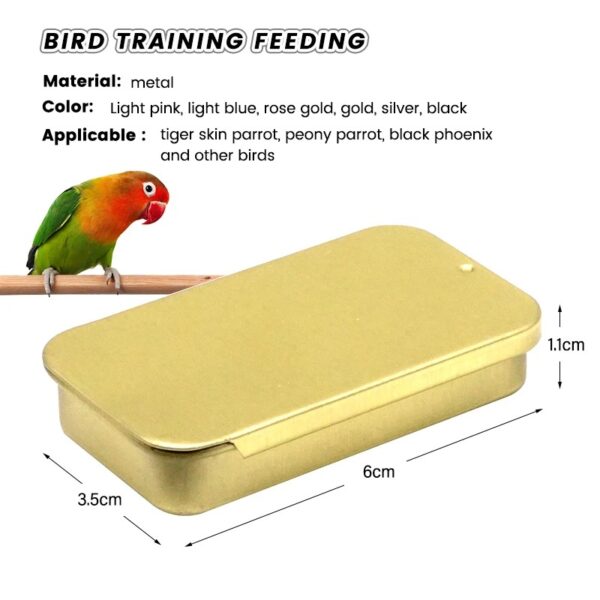 durable iron parrots handhold training feeder toy for parrots, cockatiels, parakeets, lovebirds, & more!