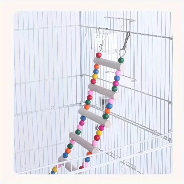 bird solid wood climbing ladder for parrots, cockatiels, parakeets, lovebirds, rabbits, & more!